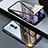 Custodia Lusso Alluminio Laterale Specchio 360 Gradi Cover T04 per Huawei Mate 20 Lite Nero