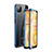 Custodia Lusso Alluminio Laterale Specchio 360 Gradi Cover T04 per Huawei Nova 6 SE Blu