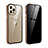 Custodia Lusso Alluminio Laterale Specchio 360 Gradi Cover T05 per Apple iPhone 12 Pro Oro