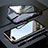 Custodia Lusso Alluminio Laterale Specchio 360 Gradi Cover T05 per Oppo R17 Neo Nero