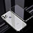 Custodia Lusso Alluminio Laterale Specchio 360 Gradi Cover T06 per Apple iPhone 12 Pro Max Argento