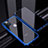 Custodia Lusso Alluminio Laterale Specchio 360 Gradi Cover T06 per Apple iPhone 12 Pro Max Blu