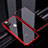 Custodia Lusso Alluminio Laterale Specchio 360 Gradi Cover T06 per Apple iPhone 12 Pro Max Rosso