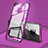 Custodia Lusso Alluminio Laterale Specchio 360 Gradi Cover T06 per Huawei Mate 20 Pro Viola