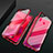 Custodia Lusso Alluminio Laterale Specchio 360 Gradi Cover T06 per Huawei P30 Lite Rosso
