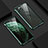 Custodia Lusso Alluminio Laterale Specchio 360 Gradi Cover T07 per Apple iPhone 11 Pro Verde