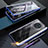 Custodia Lusso Alluminio Laterale Specchio 360 Gradi Cover T07 per Huawei Mate 30 5G Blu