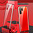 Custodia Lusso Alluminio Laterale Specchio 360 Gradi Cover T07 per Huawei P30 Pro Rosso