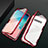 Custodia Lusso Alluminio Laterale Specchio 360 Gradi Cover T08 per Samsung Galaxy S10 Plus Rosso