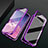 Custodia Lusso Alluminio Laterale Specchio 360 Gradi Cover T08 per Samsung Galaxy S10 Plus Viola