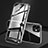 Custodia Lusso Alluminio Laterale Specchio 360 Gradi Cover T09 per Apple iPhone 11 Bianco
