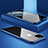 Custodia Lusso Alluminio Laterale Specchio 360 Gradi Cover T11 per Apple iPhone 11 Pro Max Blu