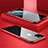 Custodia Lusso Alluminio Laterale Specchio 360 Gradi Cover T11 per Apple iPhone 11 Pro Rosso