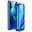 Custodia Lusso Alluminio Laterale Specchio 360 Gradi Cover T11 per Huawei Honor 20S Blu