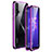 Custodia Lusso Alluminio Laterale Specchio 360 Gradi Cover T11 per Huawei Nova 5T Viola