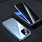 Custodia Lusso Alluminio Laterale Specchio 360 Gradi Cover Z05 per Apple iPhone 13 Pro Blu