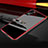Custodia Lusso Alluminio Laterale Specchio Cover M03 per Huawei P30 Pro New Edition Rosso