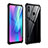 Custodia Lusso Alluminio Laterale Specchio Cover per Huawei P Smart (2019) Nero