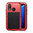 Custodia Lusso Alluminio Laterale Specchio Cover per Huawei P20 Lite Rosso