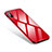 Custodia Lusso Alluminio Laterale Specchio Cover S01 per Apple iPhone X Rosso