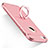 Custodia Lusso Metallo Laterale e Plastica con Anello Supporto A01 per Apple iPhone 5 Rosa