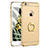 Custodia Lusso Metallo Laterale e Plastica con Anello Supporto A01 per Apple iPhone 6 Oro