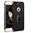 Custodia Lusso Metallo Laterale e Plastica con Anello Supporto A01 per Apple iPhone 8 Plus Nero