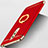 Custodia Lusso Metallo Laterale e Plastica con Anello Supporto A02 per Huawei Honor 6X Pro Rosso