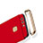 Custodia Lusso Metallo Laterale e Plastica con Anello Supporto A03 per Huawei P9 Rosso