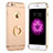 Custodia Lusso Metallo Laterale e Plastica con Anello Supporto A05 per Apple iPhone 6S Plus Oro