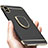 Custodia Lusso Metallo Laterale e Plastica con Anello Supporto F05 per Apple iPhone Xs Max Nero