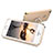 Custodia Lusso Metallo Laterale e Plastica con Anello Supporto per Apple iPhone 5 Oro