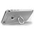 Custodia Lusso Metallo Laterale e Plastica con Anello Supporto per Apple iPhone 6S Argento