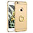 Custodia Lusso Metallo Laterale e Plastica con Anello Supporto per Apple iPhone 6S Plus Oro