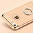 Custodia Lusso Metallo Laterale e Plastica con Anello Supporto per Apple iPhone SE Oro