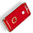 Custodia Lusso Metallo Laterale e Plastica con Anello Supporto per Huawei Honor 8 Rosso