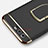 Custodia Lusso Metallo Laterale e Plastica con Anello Supporto per Huawei Honor 9 Premium Nero
