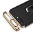 Custodia Lusso Metallo Laterale e Plastica con Anello Supporto per Huawei Honor View 10 Nero