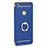Custodia Lusso Metallo Laterale e Plastica con Anello Supporto per Huawei Nova Lite Blu
