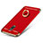 Custodia Lusso Metallo Laterale e Plastica con Anello Supporto per Samsung Galaxy C7 (2017) Rosso