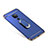 Custodia Lusso Metallo Laterale e Plastica con Magnetico Anello Supporto per Huawei Mate 20 Blu