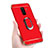 Custodia Lusso Metallo Laterale e Plastica con Magnetico Anello Supporto per Samsung Galaxy A6 Plus Rosso