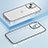 Custodia Lusso Metallo Laterale e Plastica Cover Bling-Bling LF1 per Apple iPhone 14 Argento