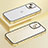 Custodia Lusso Metallo Laterale e Plastica Cover Bling-Bling LF1 per Apple iPhone 14 Plus Oro