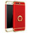Custodia Lusso Metallo Laterale e Plastica Cover con Anello Supporto A01 per Huawei Honor 9 Premium Rosso