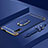 Custodia Lusso Metallo Laterale e Plastica Cover con Anello Supporto A01 per Huawei Honor 9X Blu