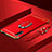 Custodia Lusso Metallo Laterale e Plastica Cover con Anello Supporto A01 per Huawei Honor 9X Rosso
