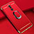 Custodia Lusso Metallo Laterale e Plastica Cover con Anello Supporto A01 per Huawei Mate 20 Lite Rosso