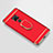 Custodia Lusso Metallo Laterale e Plastica Cover con Anello Supporto A01 per Huawei Mate 20 X Rosso
