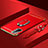 Custodia Lusso Metallo Laterale e Plastica Cover con Anello Supporto A01 per Huawei Mate 40 Lite 5G Rosso